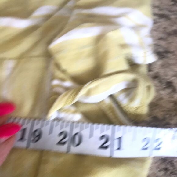 Lucky Brand Yellow and White Blouse Medium - Picture 6 of 10